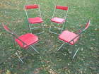 4 tres belle chaise pliante  retro annee 60