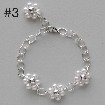 Bracelet design de fleurs / Ensemble bracelet fin