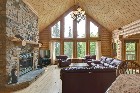 Luxueux chalet en bois rond, Fiddler Lake Resort
