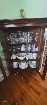 beau meuble curio en coin tout en bois